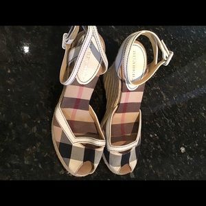 Authentic Burberry Wedge Sandals